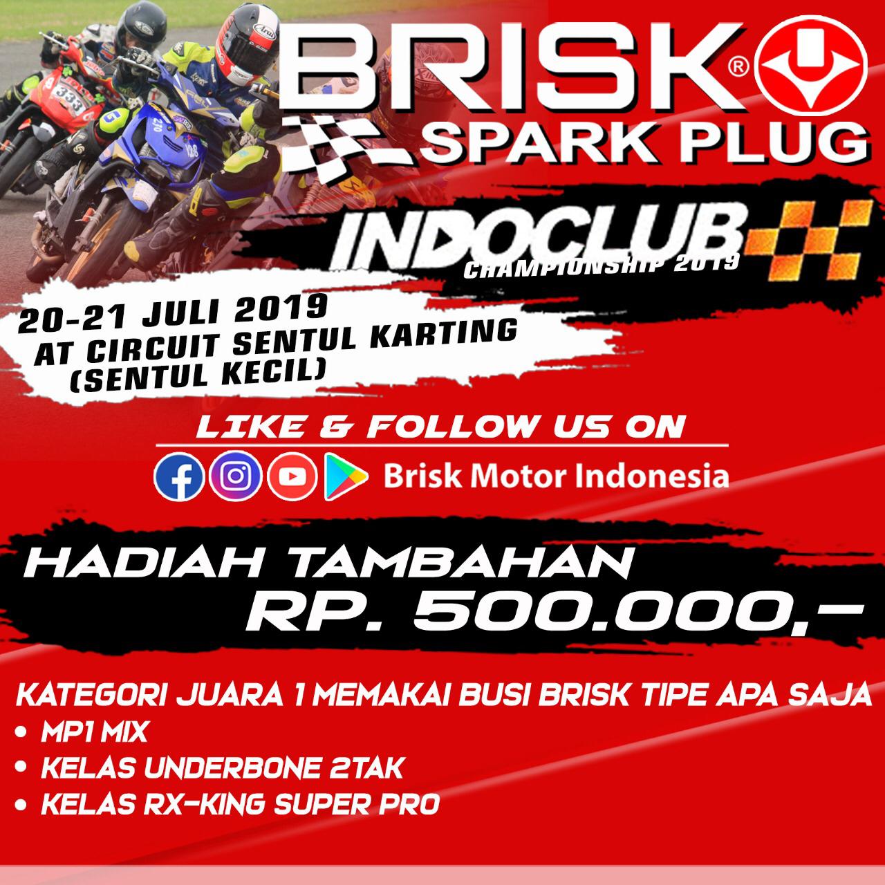 Brisk Tambah Hadiah Indoclub Championship