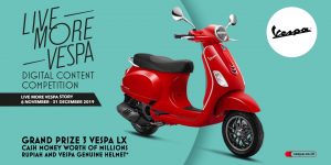 Lomba Vespa PT Piaggio Indonesia Para Pemburu Konten, Ikutan Live More Vespa Story Yuk!