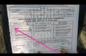 Tilang PSBB_jawatimur tilang pelanggar PSBB