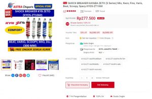 Shockabsorber Premium KYB Zeto, Buat Modif Ringan Yang Nyaman