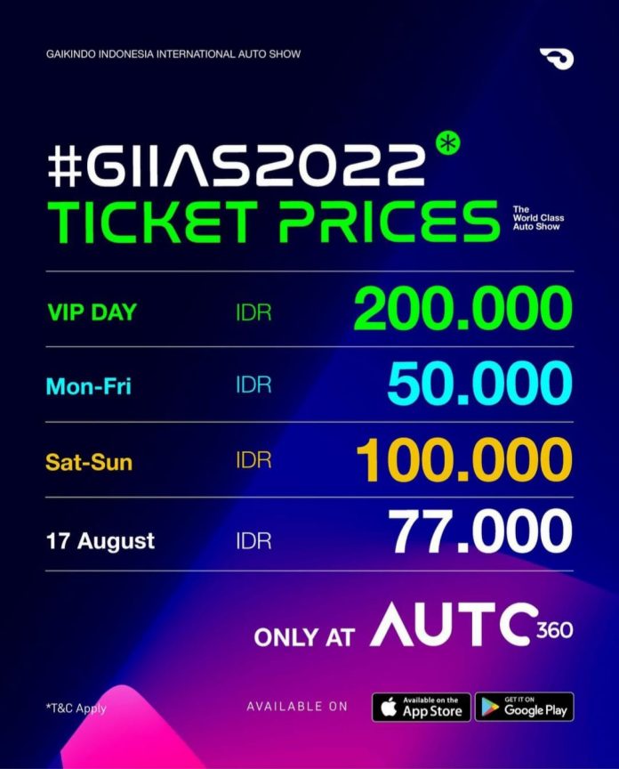 Tiket GIIAS 2022 Bisa Dicek di Sini, Berikut Harga dan Cara Belinya