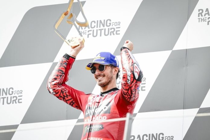 Francesco Bagnaia podium di MotoGP Austria 2024