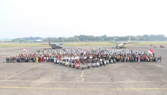 Airforce Scooter Gathering, HUT ke-72 Lanud Halim Perdanakusuma Riding Bareng Anak Vespa